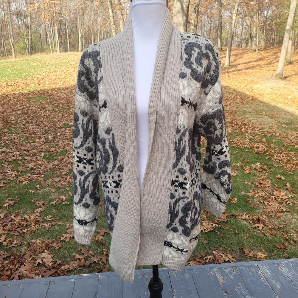 Vintage Mademoiselle Knitwear Open Front Cardigan size Medium/Large